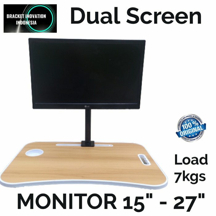 Bracket dual monitor 15 - 27 inch Posisi Depan Belakang Adjustable