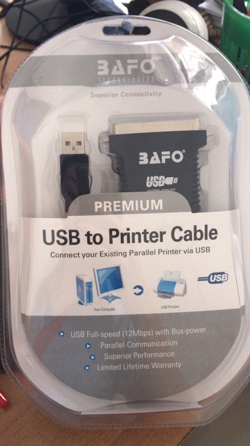 KABEL USB TO LPT PARALEL BAFO PRINTER EPSON LX LQ