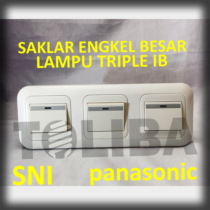 saklar engkel besar lampu triple inbow ib panasonic / saklar panasonic