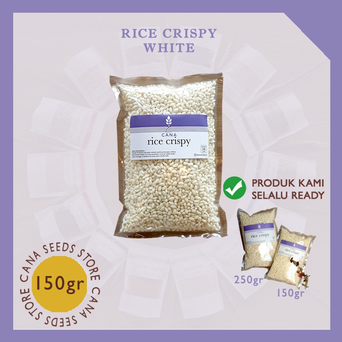 

Rice Crispy White 150 gram Rice Puff Putih Beras Renyah Krispi Lonjong Sereal