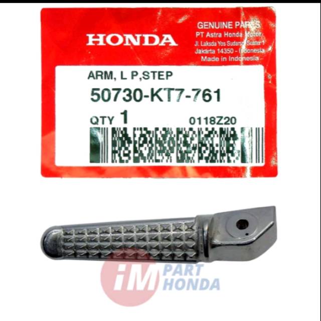 Step belakang pijakan kaki kiri CB 150 R old new CB 150 R LED CBR 150 R LED Sonic 150 Supra 150 GTR