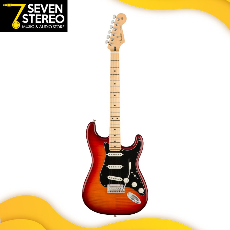 Fender Player Plus Top Stratocaster Electric Guitar Aged Cherry Burst