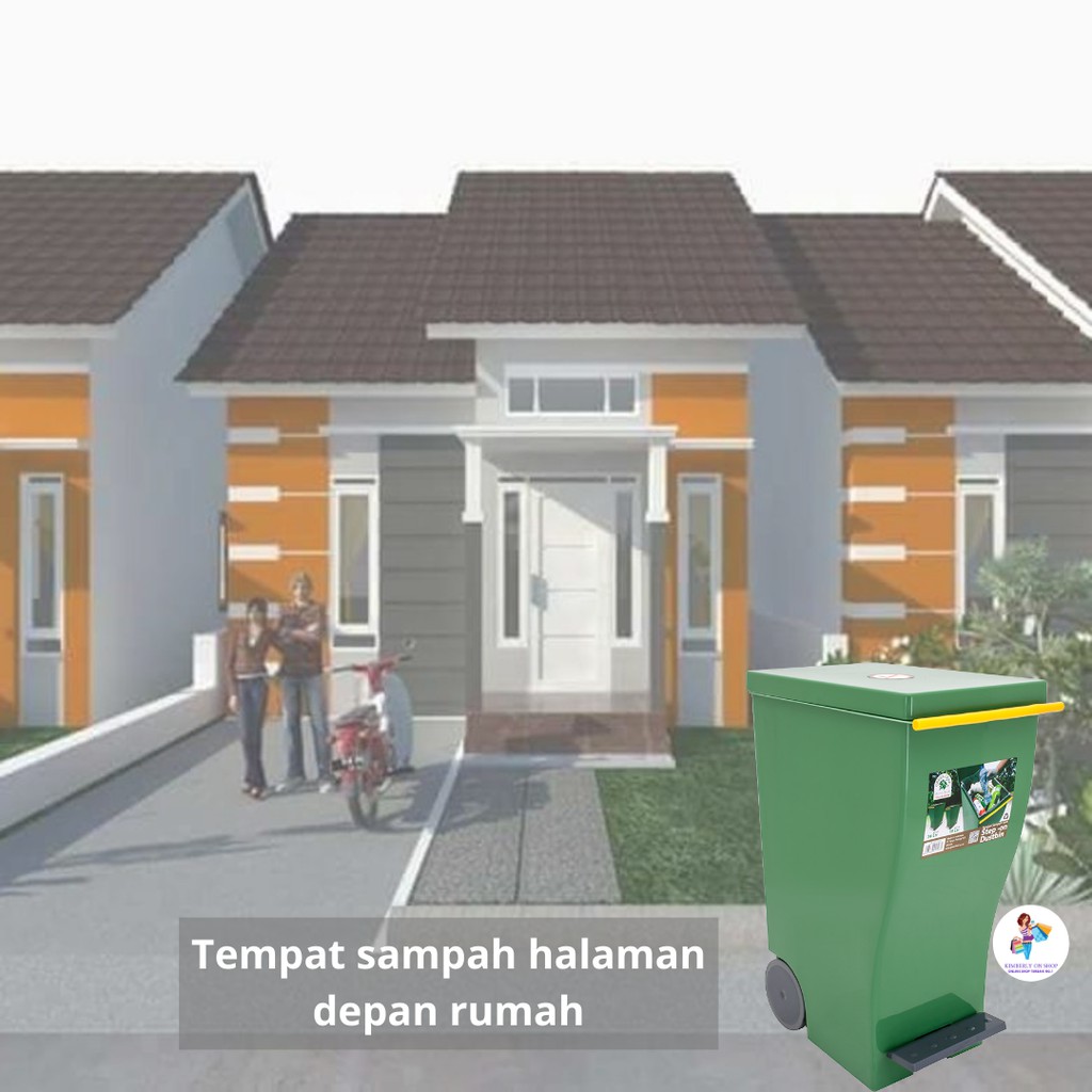 Tempat Sampah Injak 34 Liter Green Leaf 2129