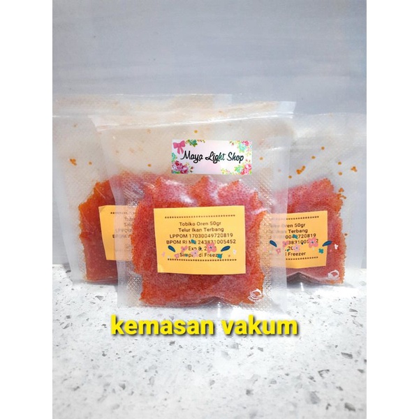 Tobiko roe telur ikan caviar flying fish tobiko orange hitam hijau wasabi halal sashimi sushi