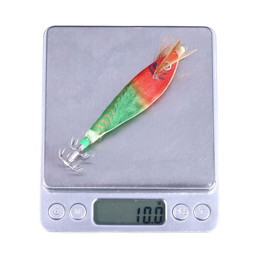 Hengjia 1pc Umpan Pancing Fishing Lure Bentuk Cumi-Cumi Dengan Lampu Led 7 Warna Ukuran 10cm/10g Shrimp Bait