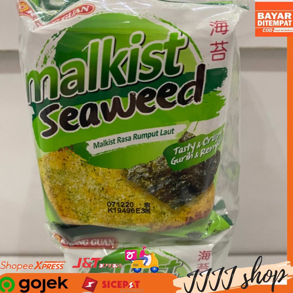 

Khong Guan Malkist Seaweed Cracker Biskuit Snack Rasa rumput Laut