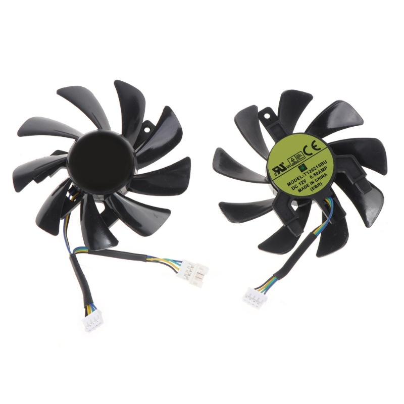 Bt 2pcs/set Ukuran 85mm/3.35inch T129215Su Kipas VGA Untuk Sapphire Rx580 2048SP 8G D5 Kartu Grafis Cooling Fan 4Pin 12V 0.5A