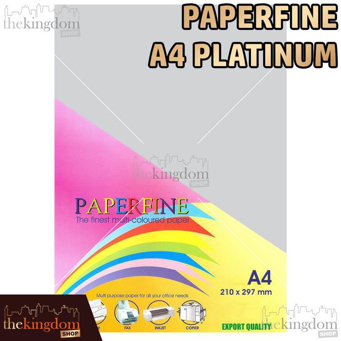

Paperfine Kertas HVS Warna A4 Platinum Gray Grey Abu-Abu / 25 Lembar