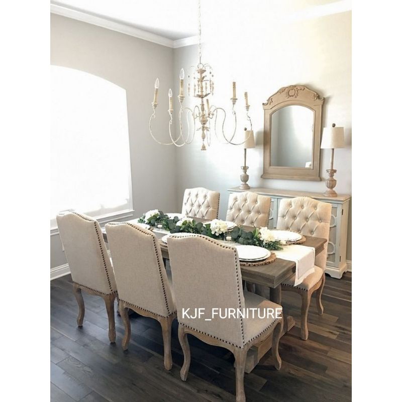 set meja makan klasik mewah jati Jepara