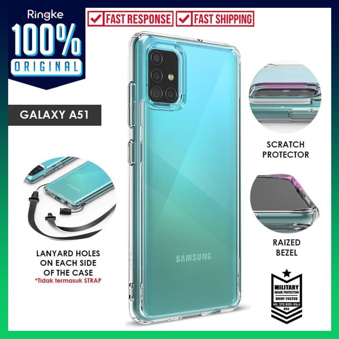 Case Samsung Galaxy A51 / A71 Ringke FUSION Clear Casing - A51, Clear