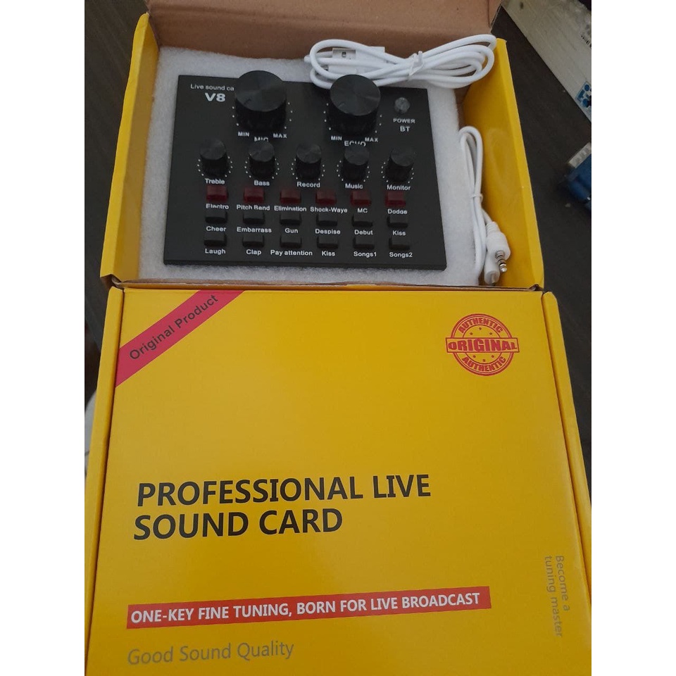 Sound card V8 Mixer Bluetooth SoundCard V8 Audio Soundcard