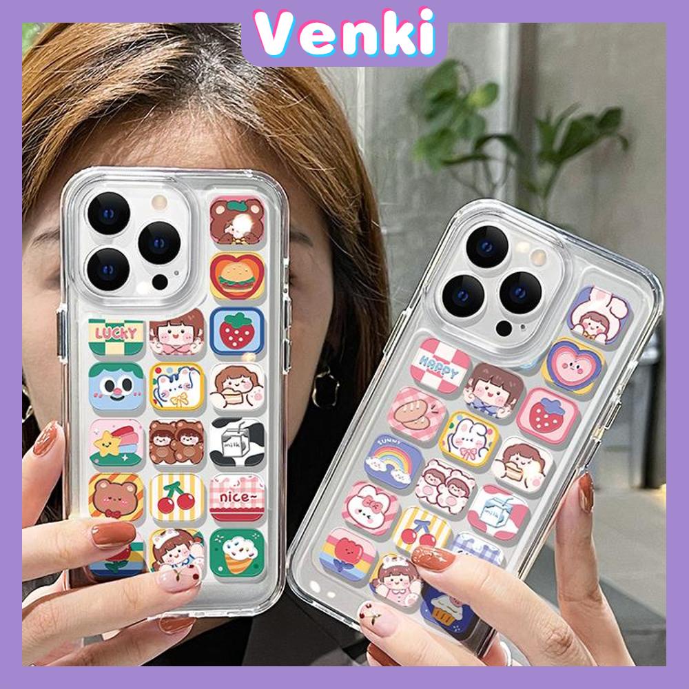 iPhone Case HD Acrylic Hard Case High Clear Metal Button Protection Camera Shockproof Cartoon Cute Compatible with iPhone 14 Pro Max 14 Plus 13 Pro Max 12 Pro Max 11 XR 7Plus