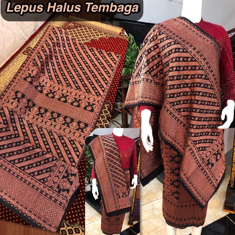 Songket Lepus Tembaga Halus Hitam /songket tenun asli palembang /ilham songket palembang Diskon