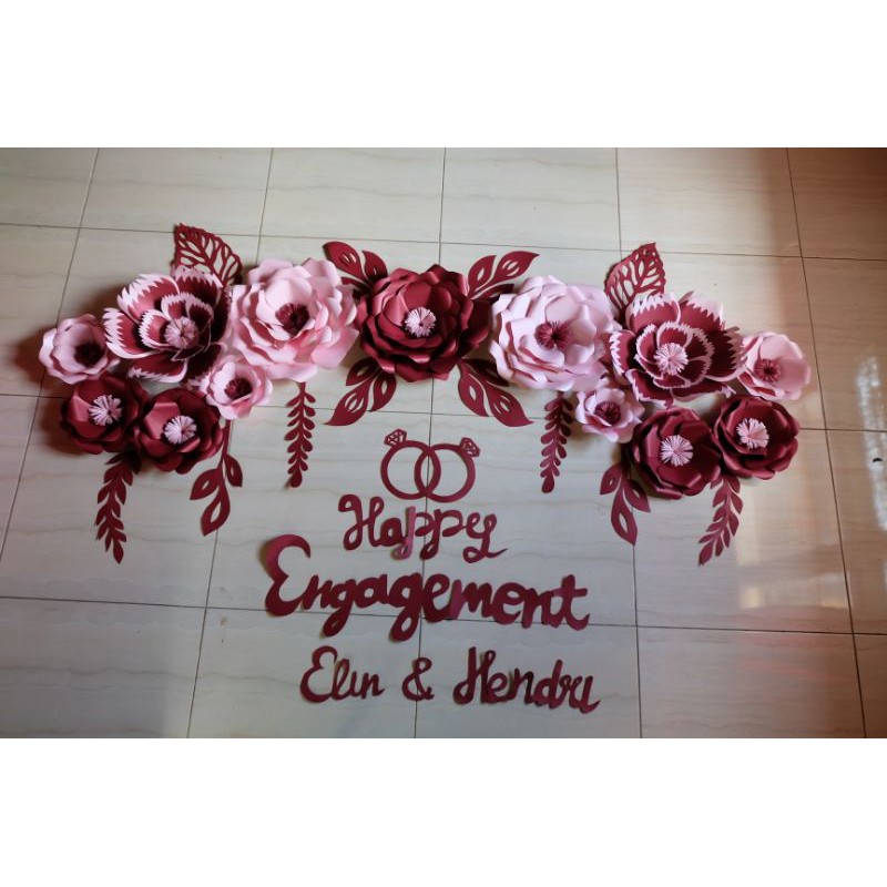 READY Dekorasi lamaran, paper flower, bunga lamaran