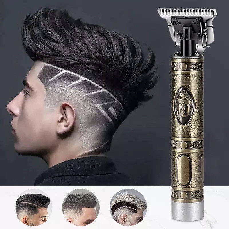 Alat Cukur Elektrik Profesional Hair Trimmer Detailer Cordless / Mesin Cukur Rambut Cas T9 / Pisau Cukur Jenggot