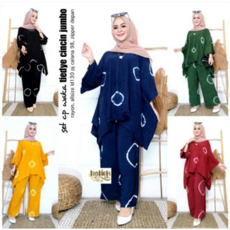 Set CP Waka Tiedye Blirik Matt Rayon  SETCEL TIE DYE SETCEL JUMBO LOUNGEWEAR TIE DYE