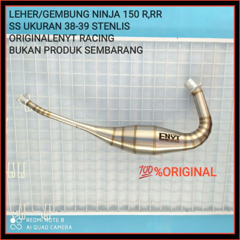 Gembung/leher knalpot ninja 150 R,RR,SS leter L perut 38 39 40 ORIGINAL ENYT