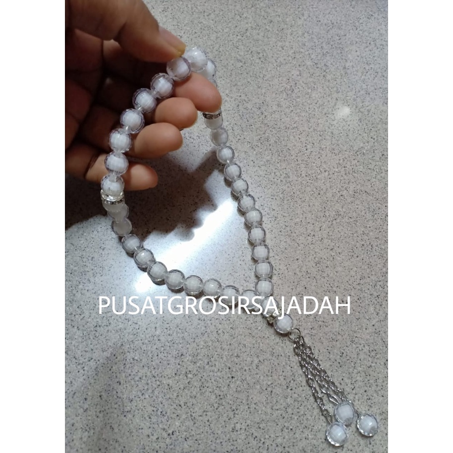 Tasbih 33 Kristal /TASBIH MUTIARA PUTIH MEWAH/SOUVENIR PESTA TASBIH/SOUVENIR TASBIH PESTA