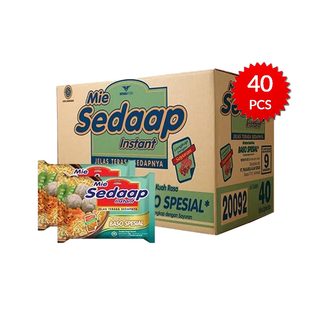 

Mie Sedaap Kuah Rasa Baso Spesial | 1 Dus | 40 pcs