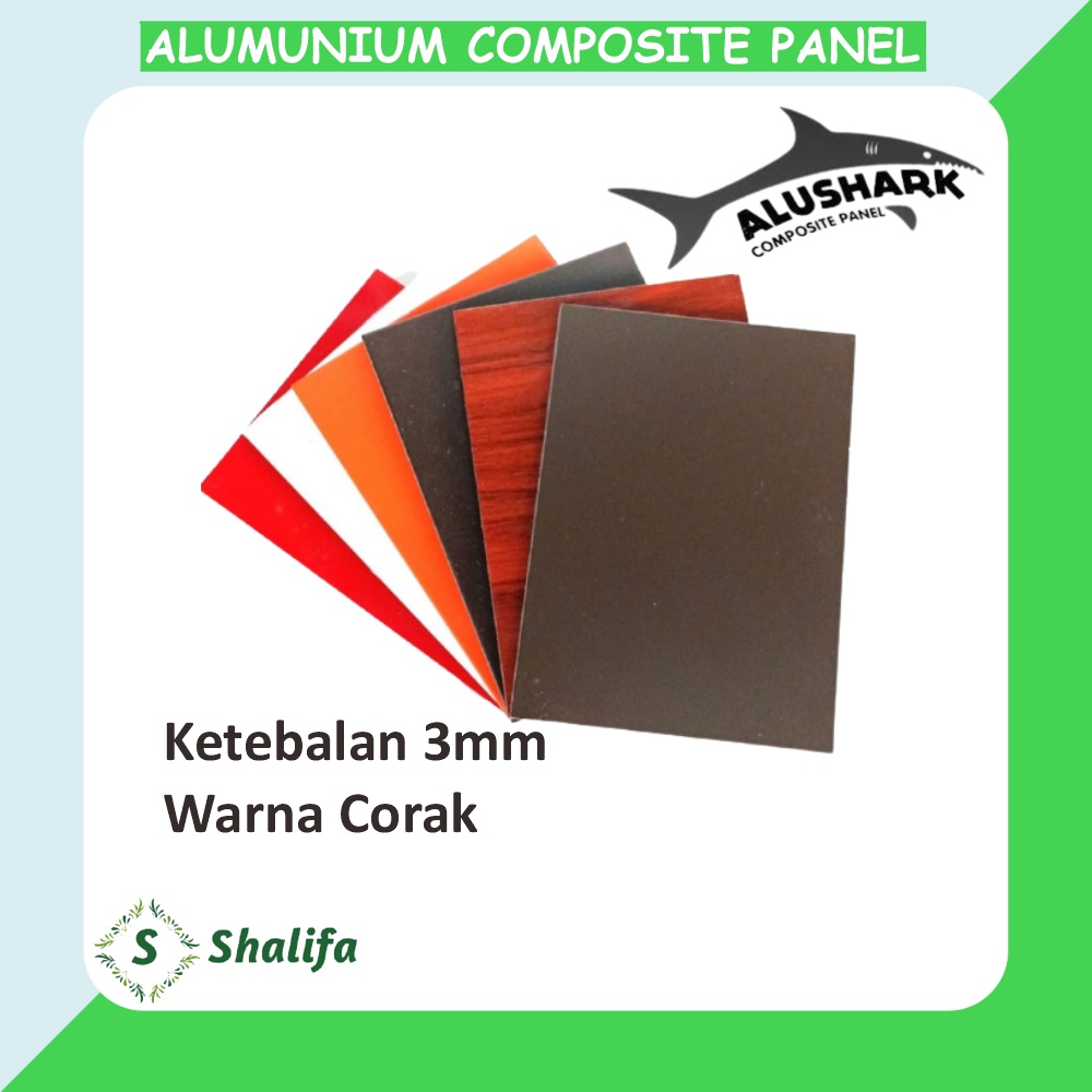ALUSHARK ACP Warna Corak - Alumunium Composite Panel 3mm 3 mm