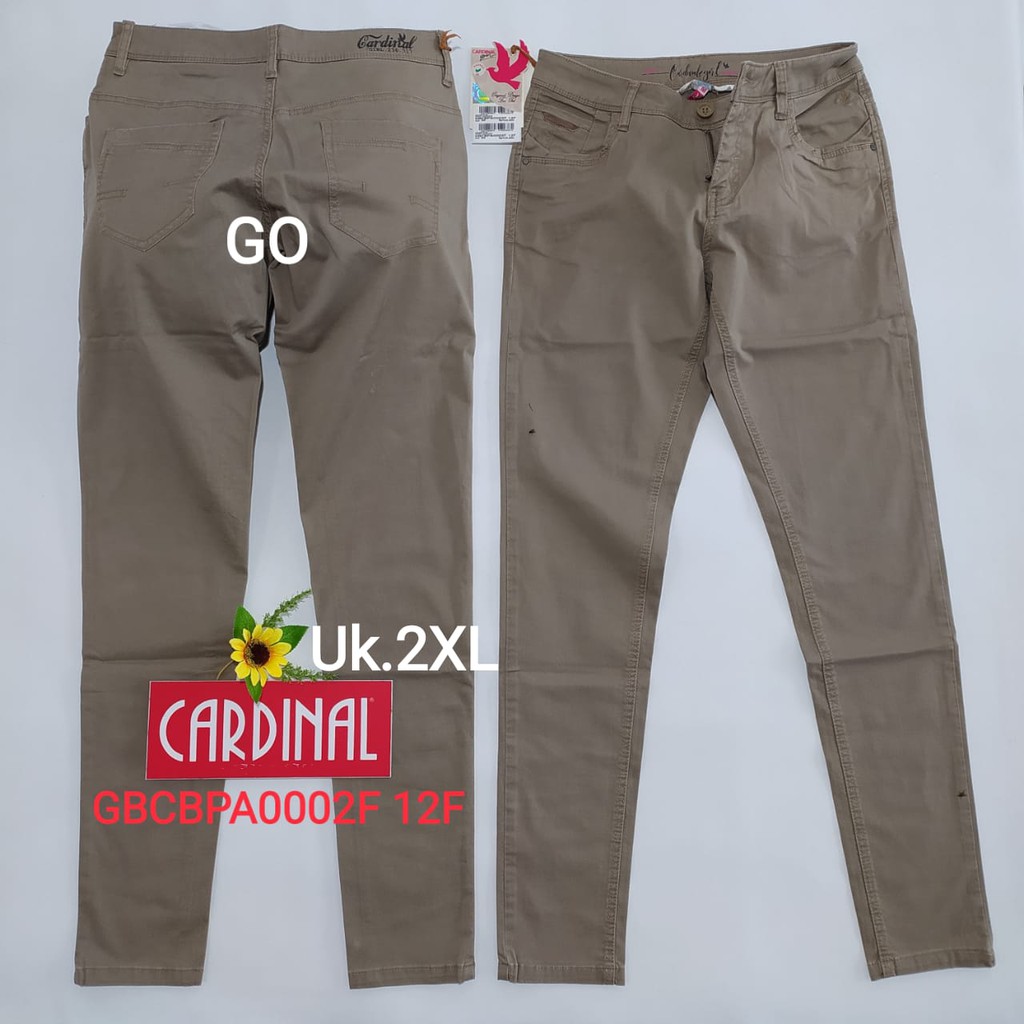 gof 2XL CELANA JEANS CARDINAL Casual Katun Pensil Skinny Fit Celana Panjang Jeans Perempuan