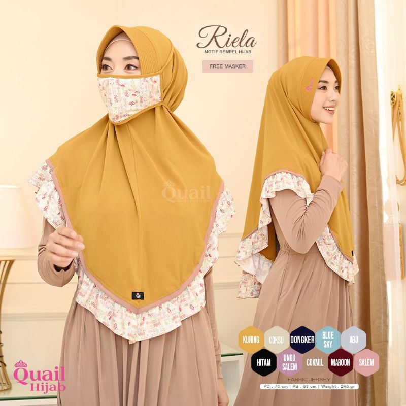 Quail Hijab Riela~ Hijab Rempel Motif