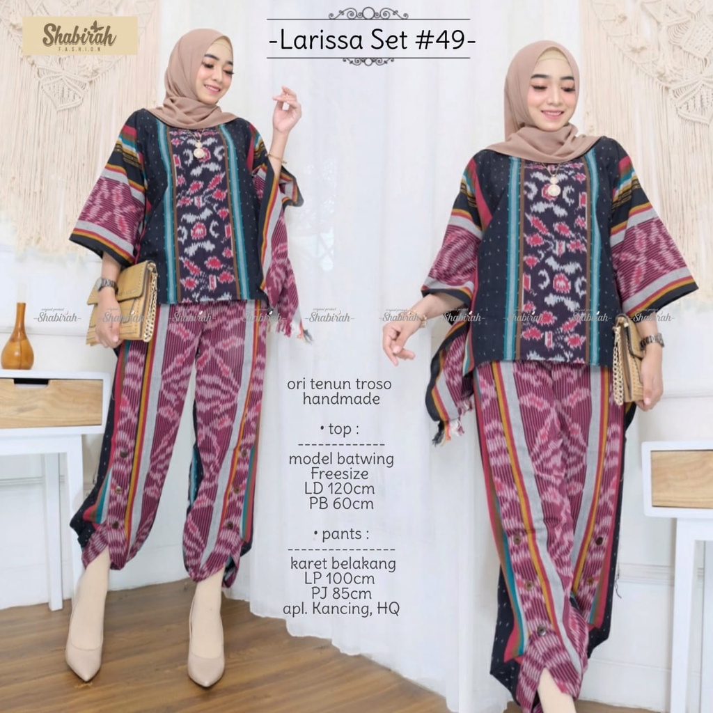 Atasan Bawahan Batik Set Tenun by Butik Batik Solo Bahan Tenun ORI kode BATIK SET TENUN LARISSA SET