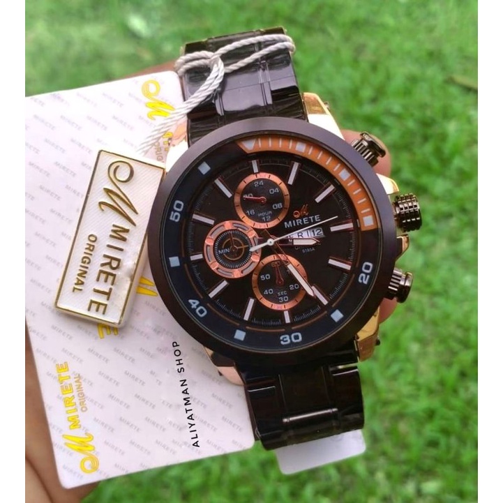 JAM TANGAN PRIA MIRETE ORIJINAL RANTAI STAINLIS STIL JAM TANGAN IMPORT MIRETE ORIGINAL WATER RESISITANT JAM TANGAN PRIA SPORTY TERBARU JAM TANGAN ORIA BESI RANTAI STAINLIS STEL TAHAN AIR COD BAYAR DI TEMPAT JAM TANGAN JAM MIRETE ORIGINAL