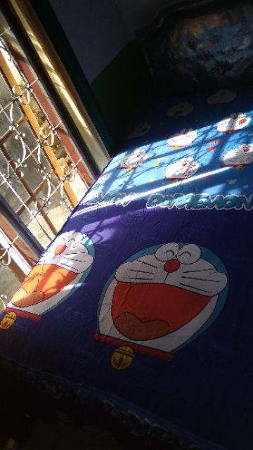 Sprei Lady Rose Duo 2in1 Motif Doraemon Sorong 120x200 - 120 Single Sp - Robot Kucing Biru