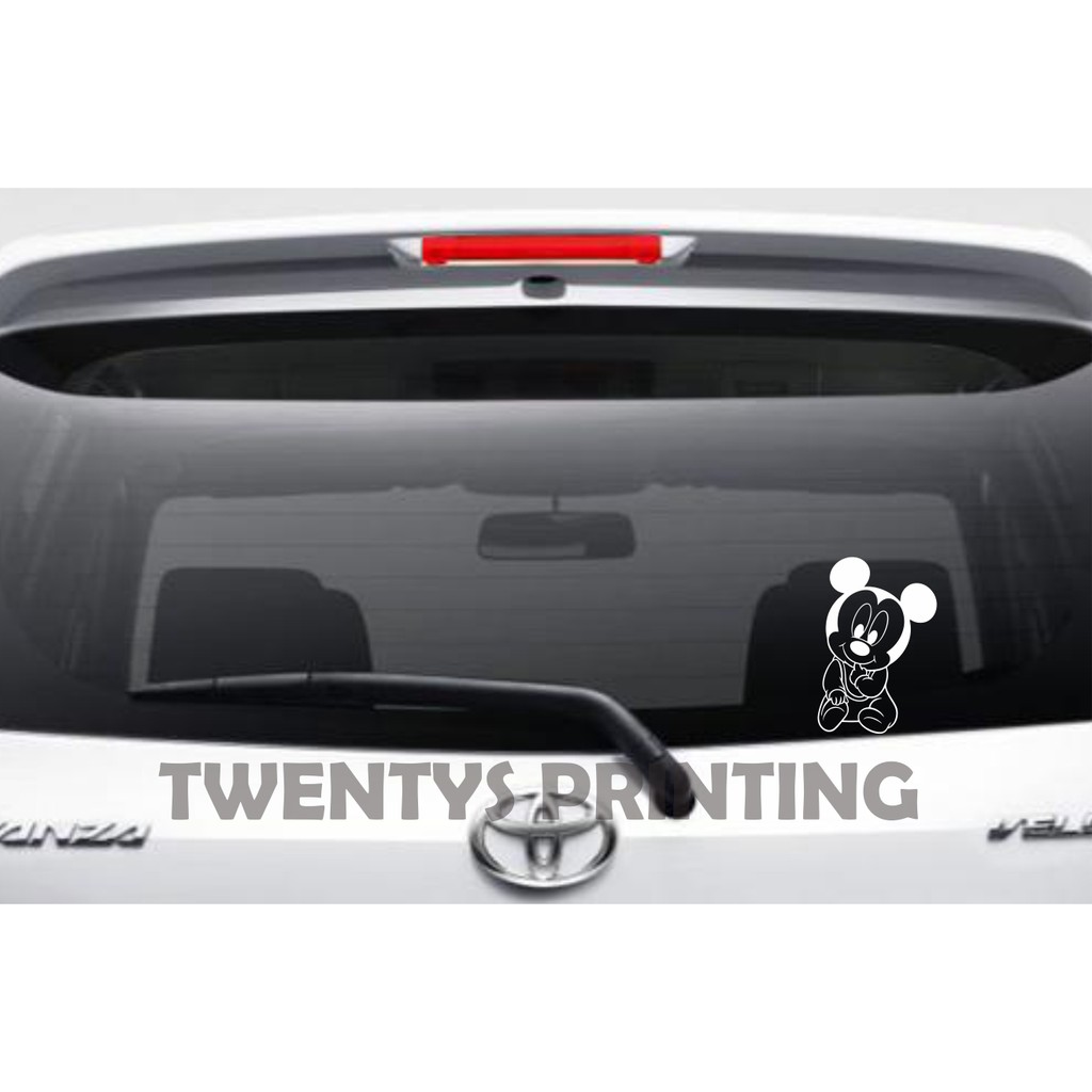 KARTUN LUCU STIKER KACA MOBIL STICKER CUTTING