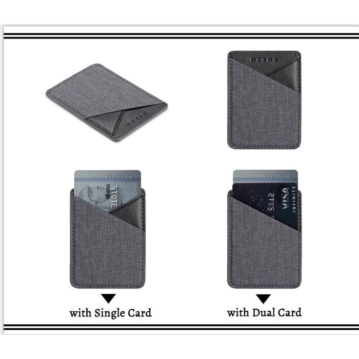 

Gaya Leather Sticky Card Holder Dual - Sticker Phone Pocket Card Slot Pouch Gilaa!!!