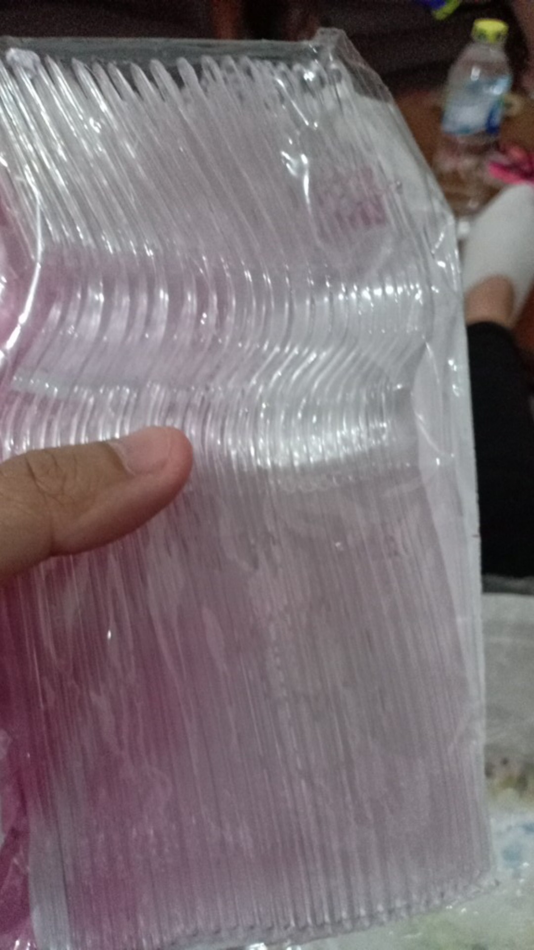 Garpu Makan Plastik Panjang Bening Transparan Tebal Fim Mantap Bks