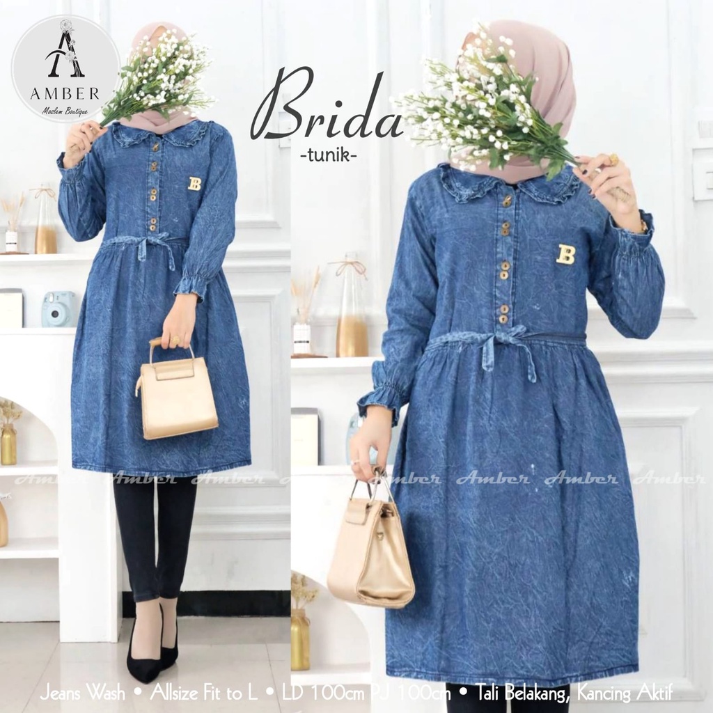 brida tunik atasan wanita levis baju muslimah busui friendly jeans wanita murah