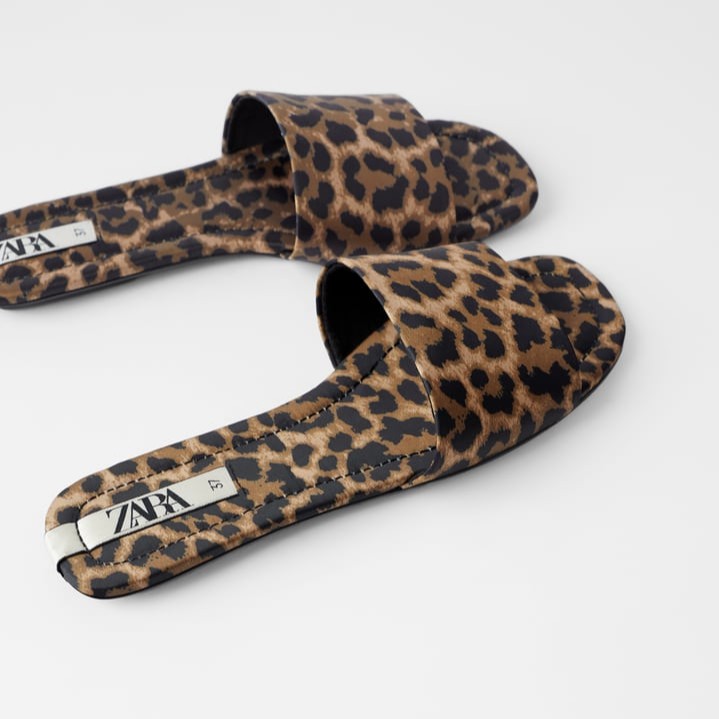 ZR Leopard Flat Sandals