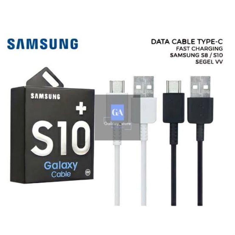 Kabel data Samsung 2.4A S8 / S10+ ORI 100% putih fast charging