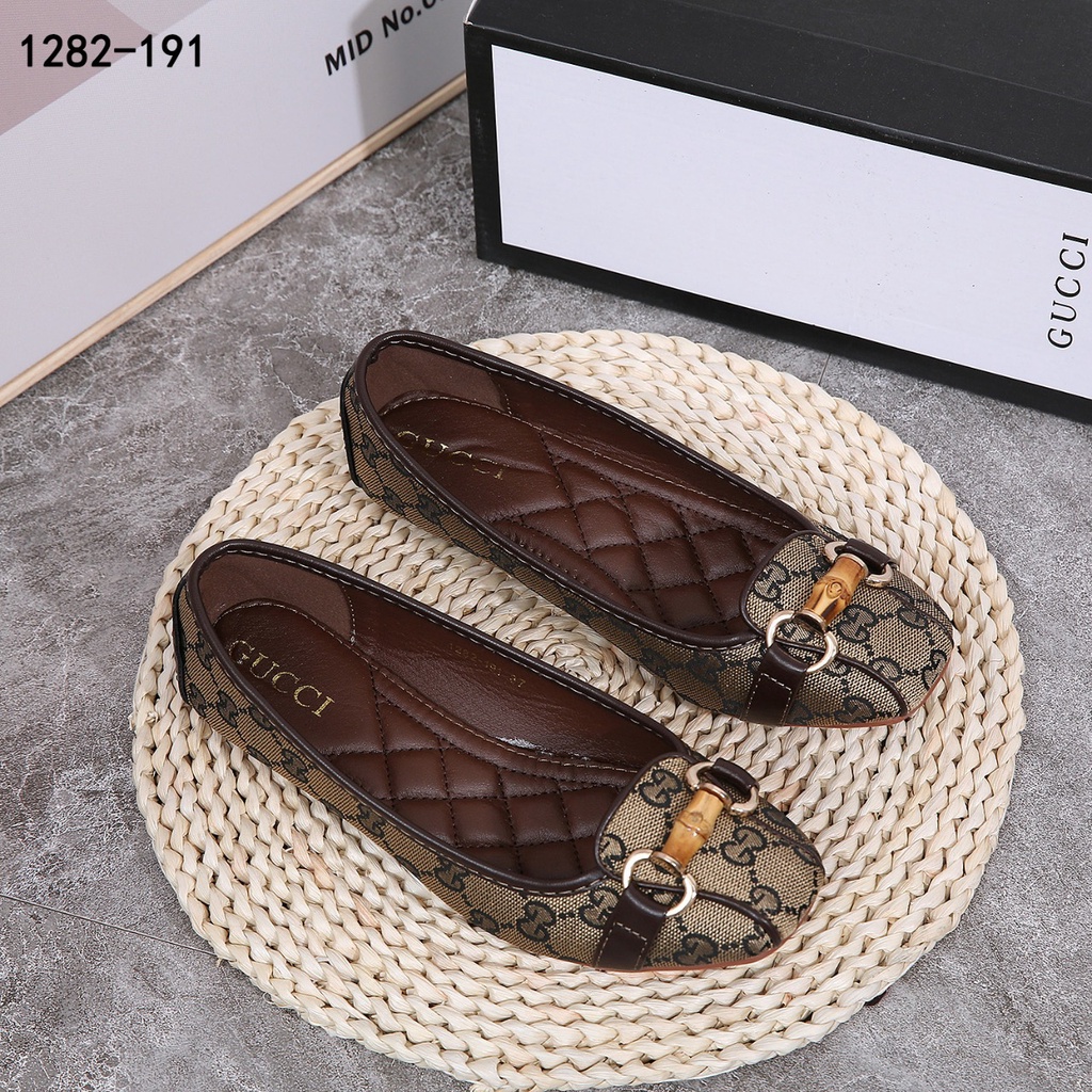 GC Bamboo GG Canvas Flat Shoes 1282-191