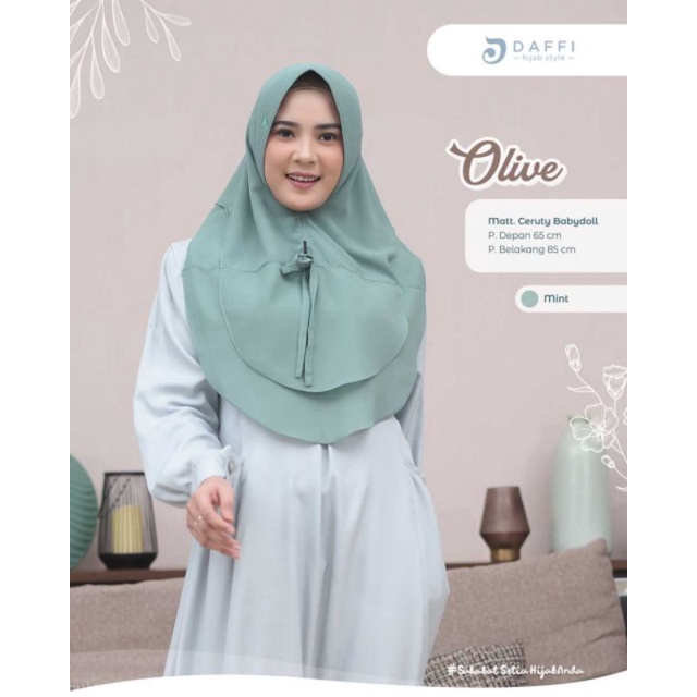 OLIVE Khimar Premium Khimar Dua Layer Terbaru ORI Daffi Hijab