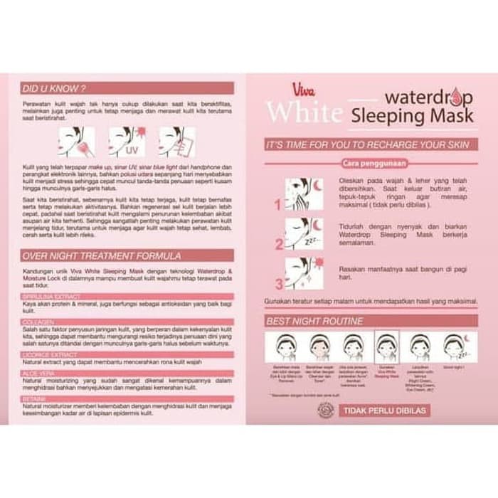 VIVA WHITE - Waterdrop Sleeping Mask / SLEEPING MASK VIVA