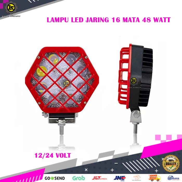 Lampu Led Tembak Headlamp Mobil Touring Offroad Sorot Depan Truk 12/24 Volt