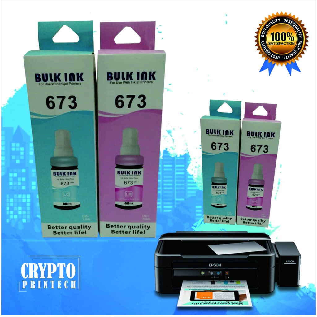 Tinta Epson 673 For Printer Epson L800 L805 L850 L1800 - 70ml