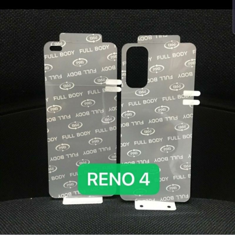 For Oppo Reno 4 / Reno 4F New Anti Gores Screen Protector Hydrogel Depan Belakang Full Cover