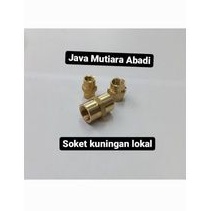 Double Sock/Sock Sok drat dalam/Sock ½×½" kuningan