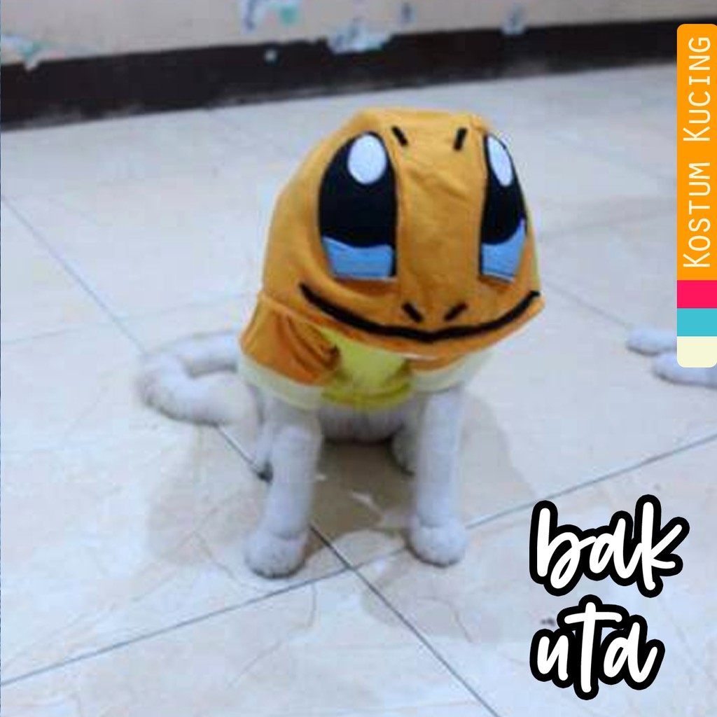 Kostum pokemon charmander untuk kucing dan anjing / baju kucing tangerang murah size S M L XL