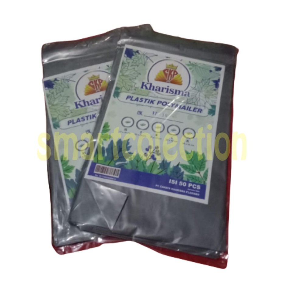 

Plastik Packing Polymailer ( KHARISMA ) Uk - 28 x 42 Warna Silver Isi 50 pcs