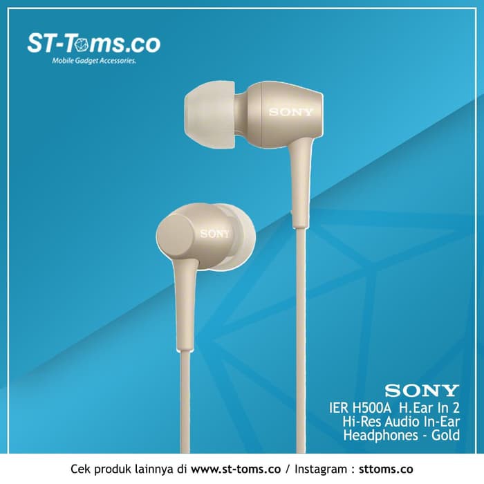 SONY IER H500A / H500A H. Ear in 2 Hi-Res Audio In-Ear Headphones Gold Best seller