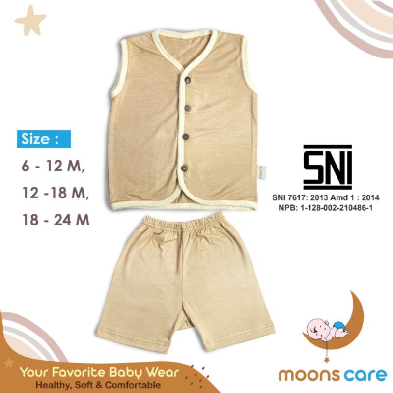 SNI Stelan Kancing Polos  Kutung Moons,Stelan Moons Anak, Stelan Moons Santai,Stelan Bermain Moons