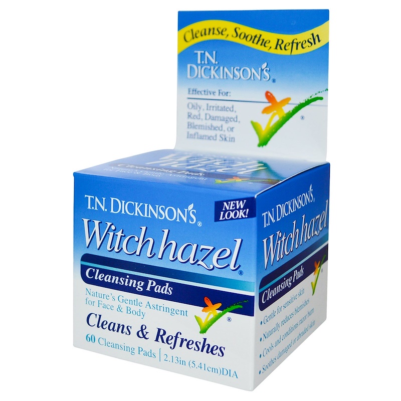 Dickinsons Witch Hazel Cleansing Pads 60 Pads Witch Hazel Cleans &amp; Refreshes