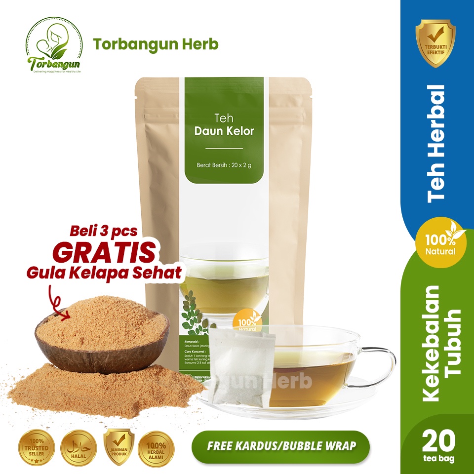 TEH CELUP DAUN KELOR : 100% Organik  Anti-Kanker, Diabetes, Tingkatkan Imunitas dan Kekebalan Tubuh