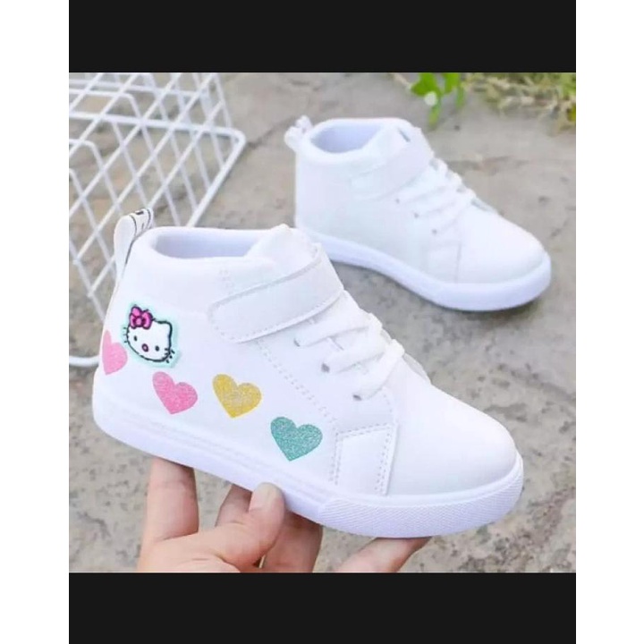 Alas cokoer -Sepatu sneaker anak perempuan/Sepatu bots love Hello Kitty Terlaris!!!