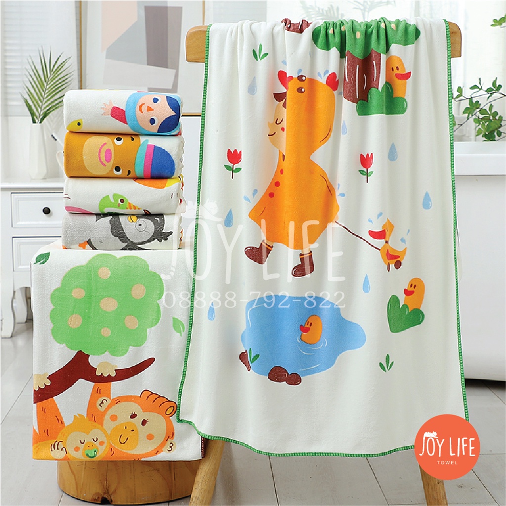 Handuk mandi microfiber 50cmx100cm / handuk anak / handuk baby motif cute tebal dan lembut